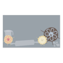 Cookies playing baker baking business cards