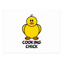 Cooking Chick Postcard
