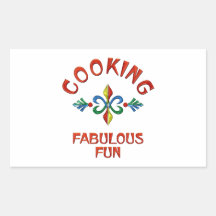 Cooking Fabulous Fun Rectangular Sticker