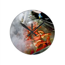 Cooking Lobster Tails Wall Clock