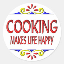 Cooking Makes Life Happy Stickers