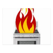 Cooking On Fire Post Cards