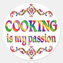 Cooking Passion Round Stickers