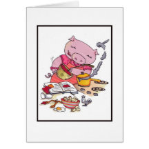 cooking pigs notecard