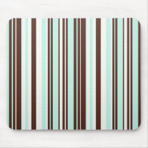 Cool   abstract chocolate  mint stripes mousepad