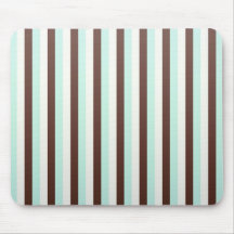 Cool   abstract chocolate  mint stripes mousepad
