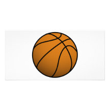 Cool Basketball and Custom Sports B Ball Custom Photo Card