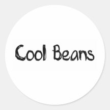 Cool Beans Round Stickers