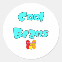 Cool Beans Round Stickers