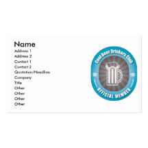 Cool Beer Drinkers Club Business Cards