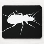 Cool beetle bug black and white mousepad