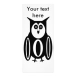 Cool black and white owl rack card design