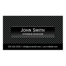 Cool Black Stripes Interiors Business Card