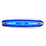 Cool blue and green circles skate boards