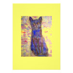 cool blue cat custom invitations
