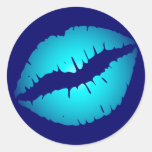 Cool Blue Kiss Stickers