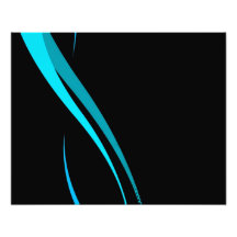 Cool Blue Tribal Curves Layout Photo Print