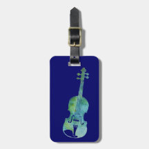 Cool Blue Violin Bag Tag