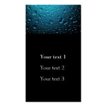 Cool Blue water drops Business Card Templates