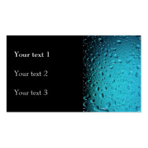Cool Blue water drops Business Cards