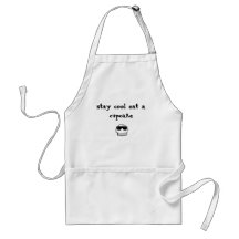 cool c, stay cool eat a cupcake apron