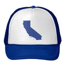 Cool California Blue Snap Back Mesh Trucker Hat