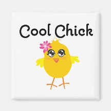 Cool Chick Fridge Magnet