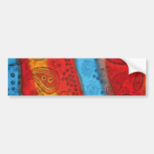 Cool Colourful Fabric bumper sticker