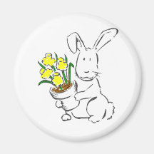 cool Easter bunny Fridge Magnets