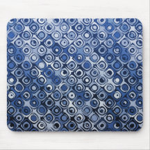 Cool elegant abstract dark blue mousepad