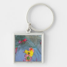 Cool Elegant Gerberas in Water Keychain