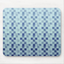 Cool elegant retro patchwork blue mousepad