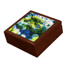 Cool Flowering Garden Lacquered Wood Jewellery Box Gift Box