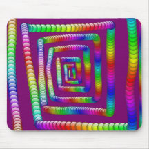 Cool Funky Rainbow Maze Rolling Marbles Design Mousepads
