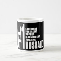 Cool Gifts for Husbands : Number One Husband Coffee Mugs