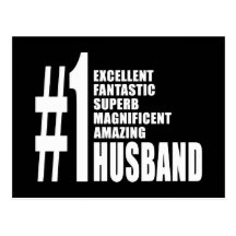 Cool Gifts for Husbands : Number One Husband Post Cards
