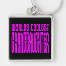 Cool Gifts : Pink Worlds Coolest Granddaughter Keychain