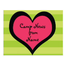Cool Girl Customisable Camp Postcard