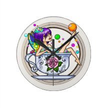 cool girl wall clocks