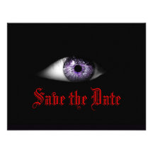 Cool Gothic Wedding Save the Date Goth Bride Dark Personalized Invite