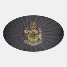 Cool Grunge Maine Flag Stickers