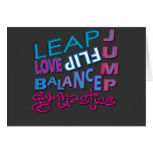 Cool Gymnastic Gifts Greeting Cards