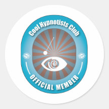 Cool Hypnotists Club Round Stickers