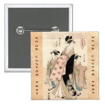 Cool japanese vintage ukiyo-e geisha ladies pins