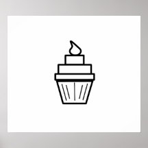 Cool layered cupcake print