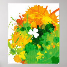 Cool Lucky Ink Clover Poster