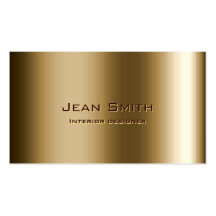Cool Metal Bronze Interiors Business Card