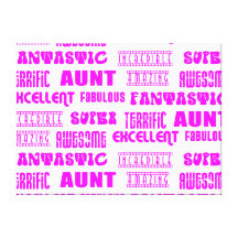 Cool Modern Design for Aunts : Positive Words Canvas Prints