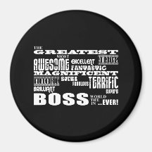 Cool Modern Fun Bosses : Greatest Boss Refrigerator Magnet