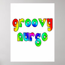 Cool Nurses Birthday Christmas Party Groovy Nurse Poster
